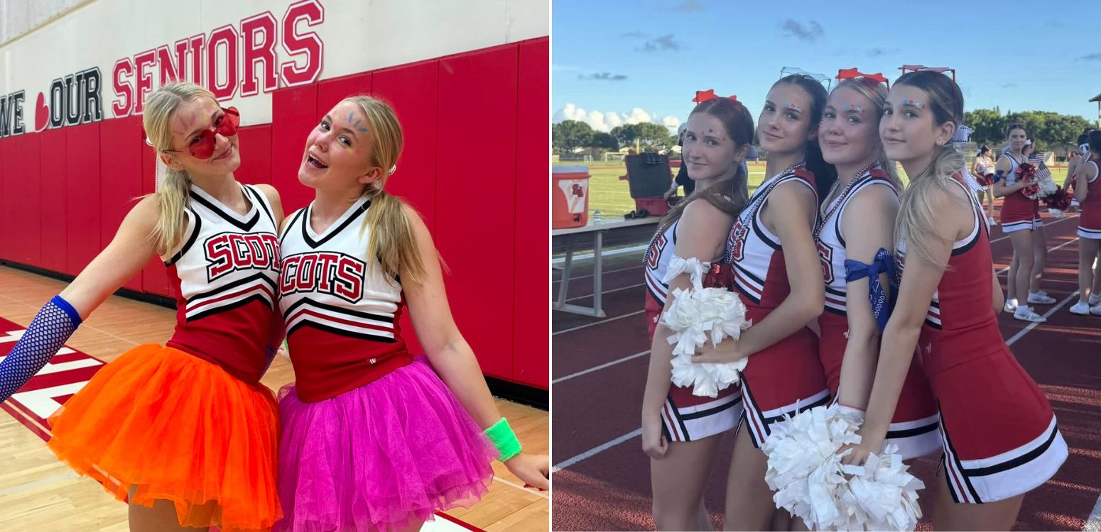 Vaihto-oppilas Emelie cheerleading-joukkueessa amerikkalaisessa high schoolissa